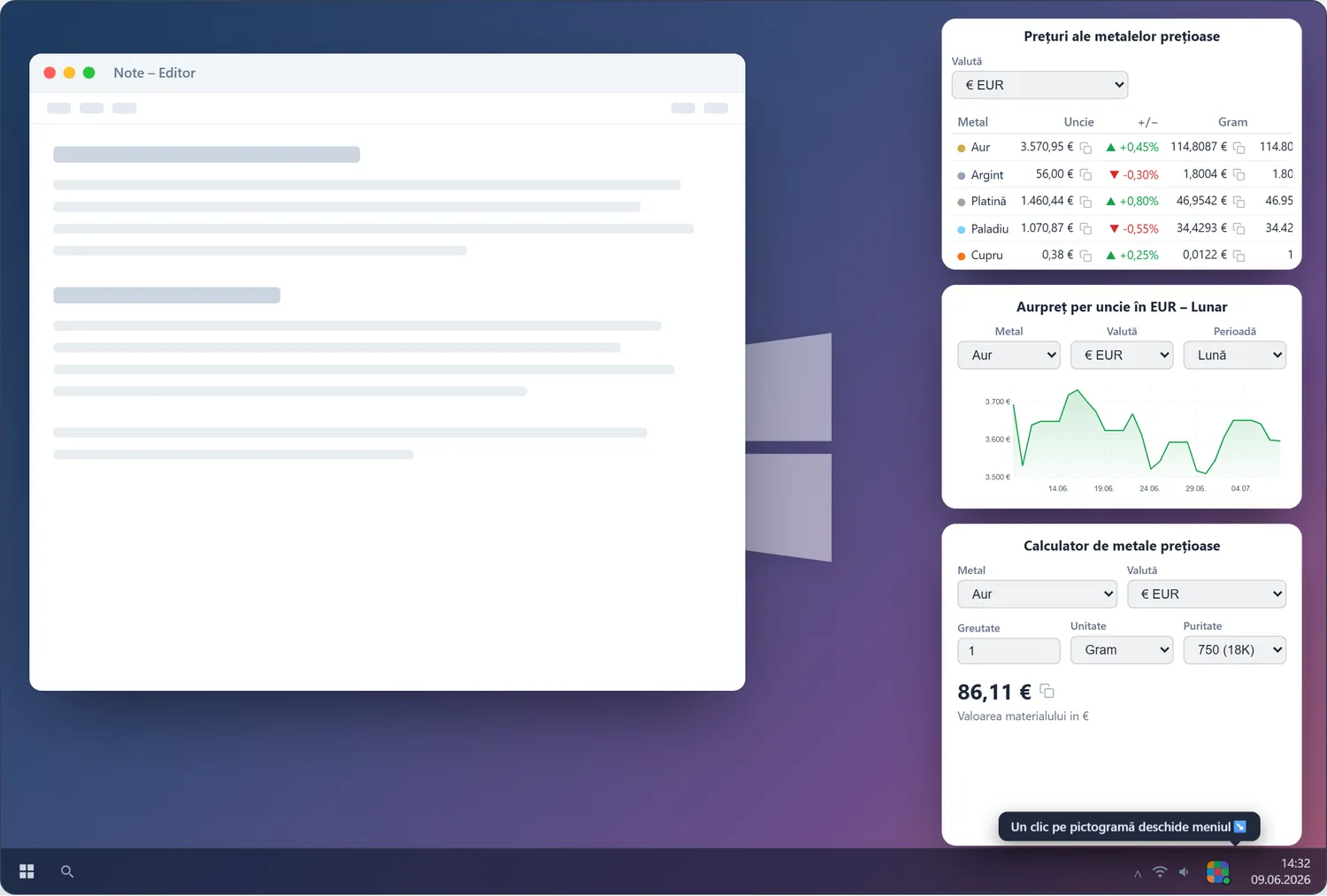 Precious Metals Suite — live demo preview