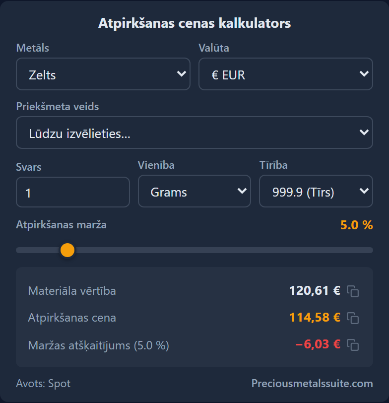 Atpirkšanas kalkulators  modulis