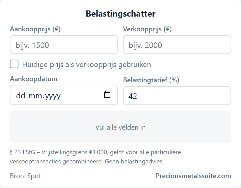 Belastingschatting Module 
