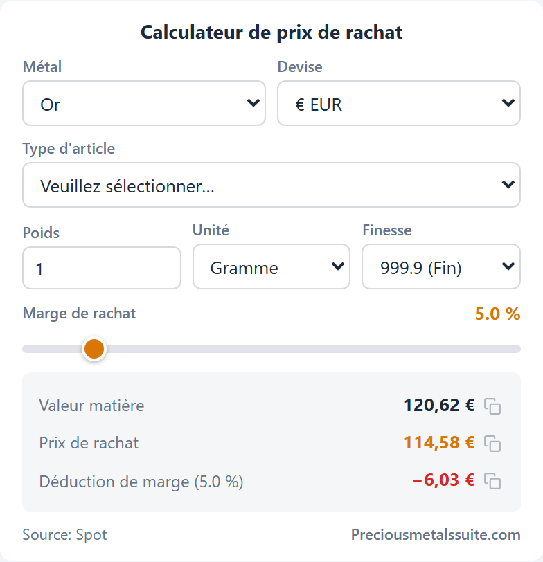 Calculateur de rachat Module 