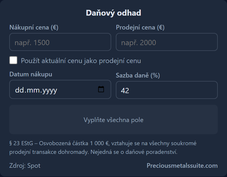 Daňový odhad Modul 