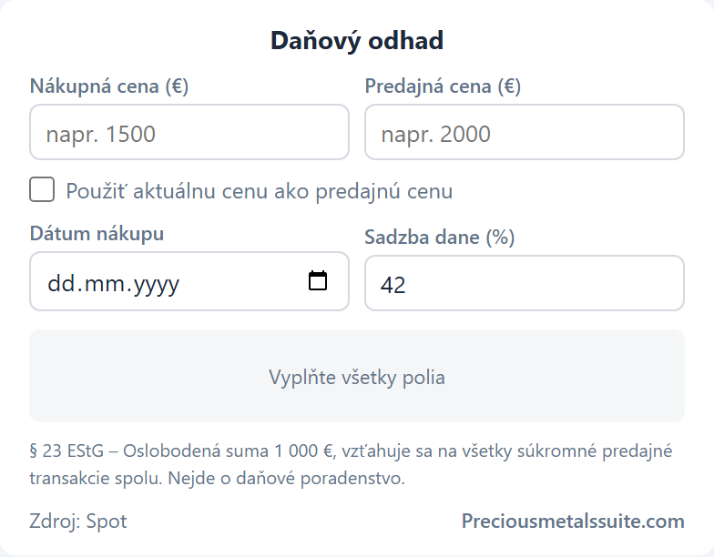 Daňový odhad Modul 