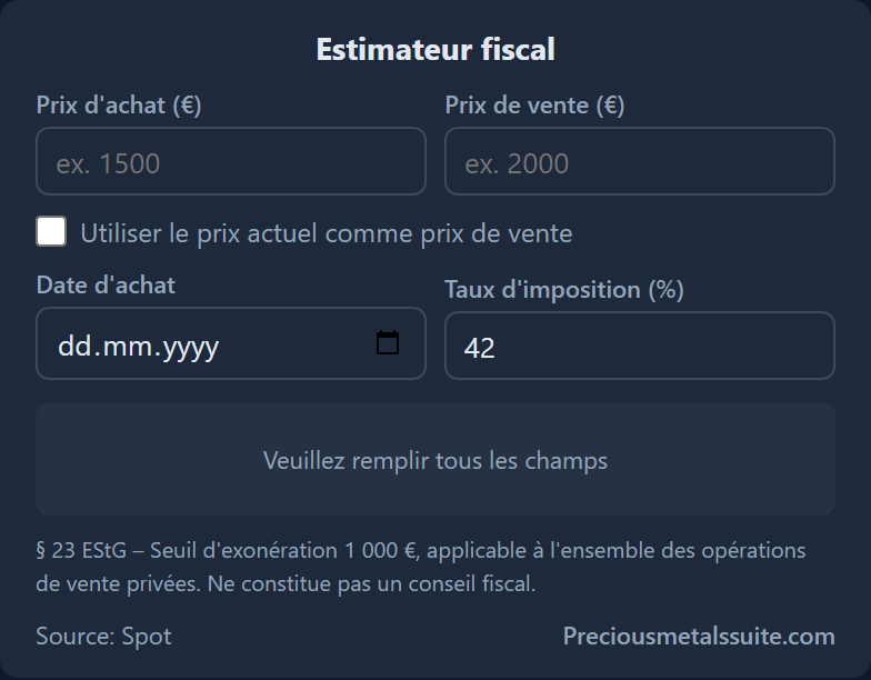 Estimateur fiscal Module 
