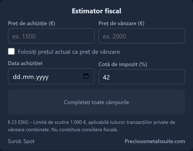 Estimator fiscal Modul 