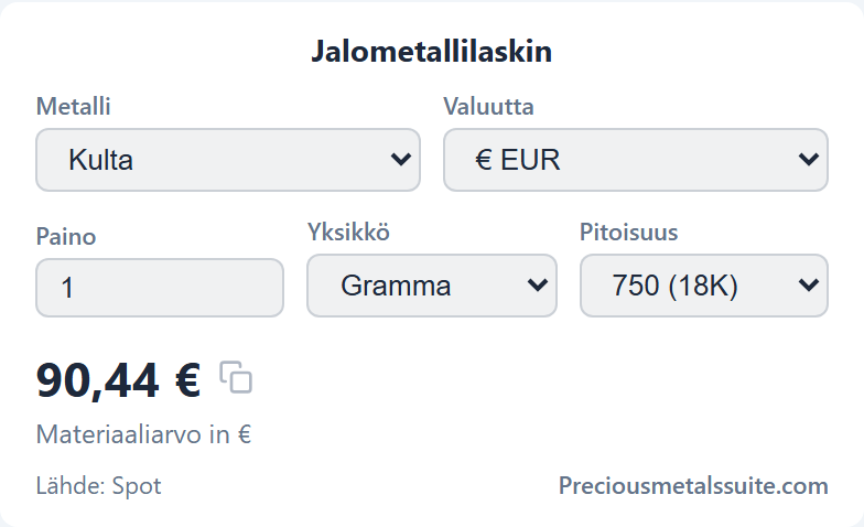 Jalometalsilaskin  -moduuli