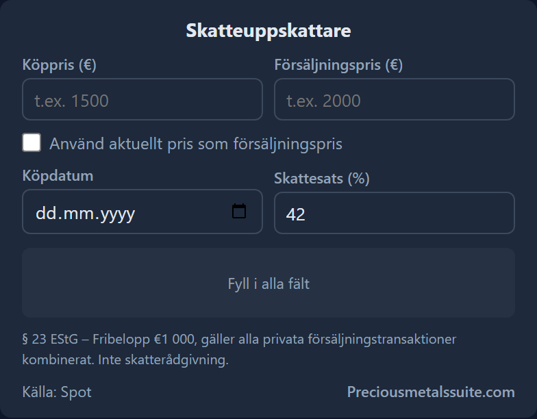 Skatteuppskattning -modul