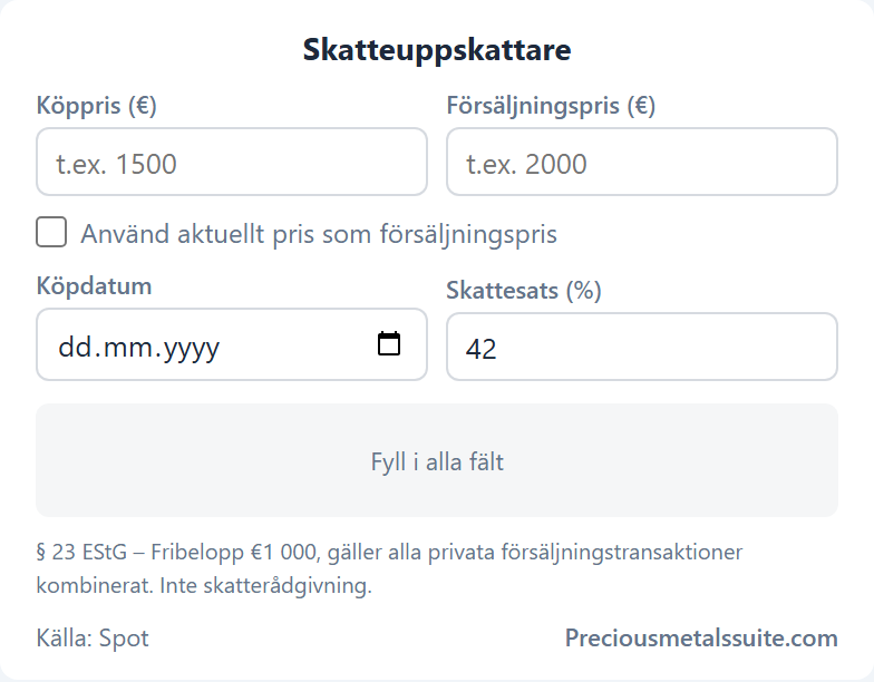 Skatteuppskattning -modul