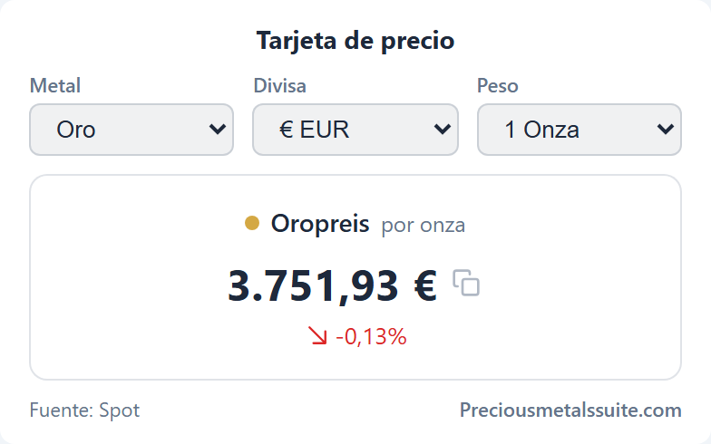 Tarjeta de Precio Módulo 