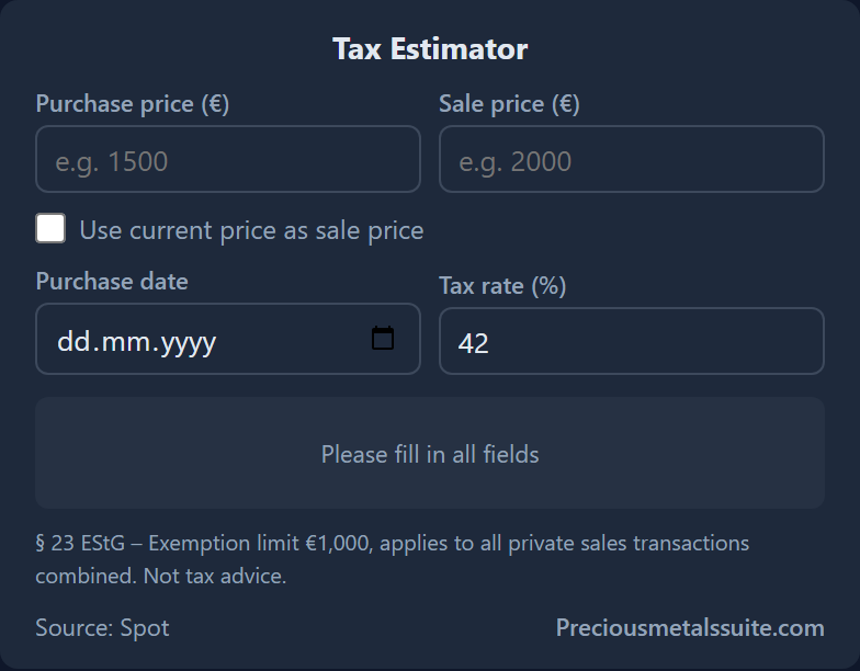 Tax Estimator  module