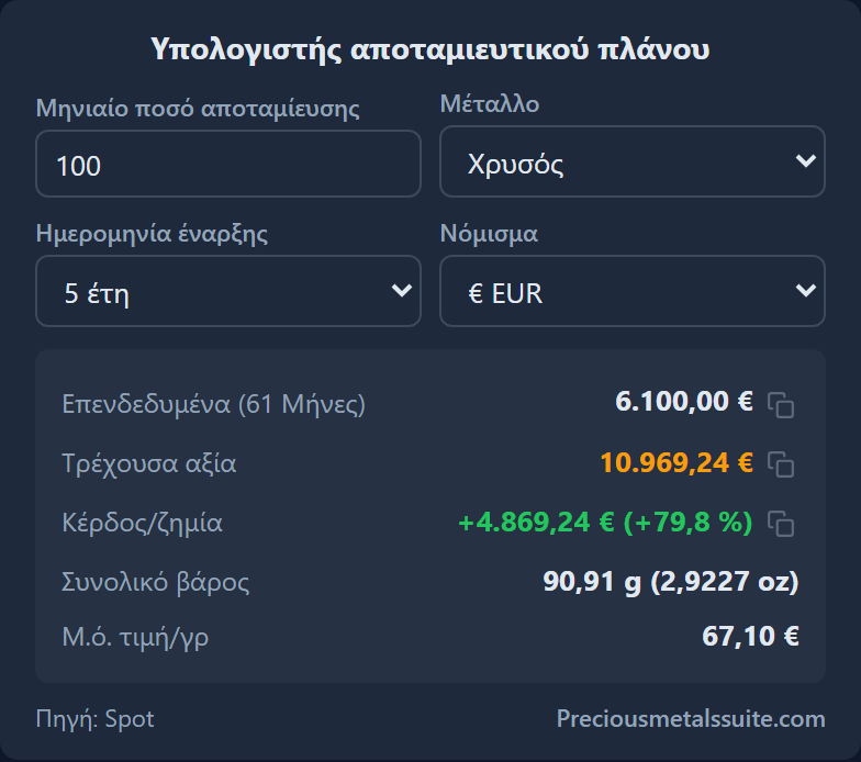 Αριθμομηχανή Αποταμίευσης Ενότητα 